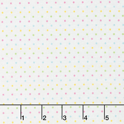 Swiss Dot - Swiss Dot Girl on White Yardage