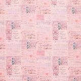 Eclectic Elements - Palette Pink Ephemera Yardage