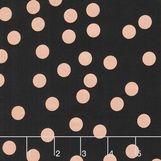 Yes, Please - Dots Rose Gold Metallic Yardage