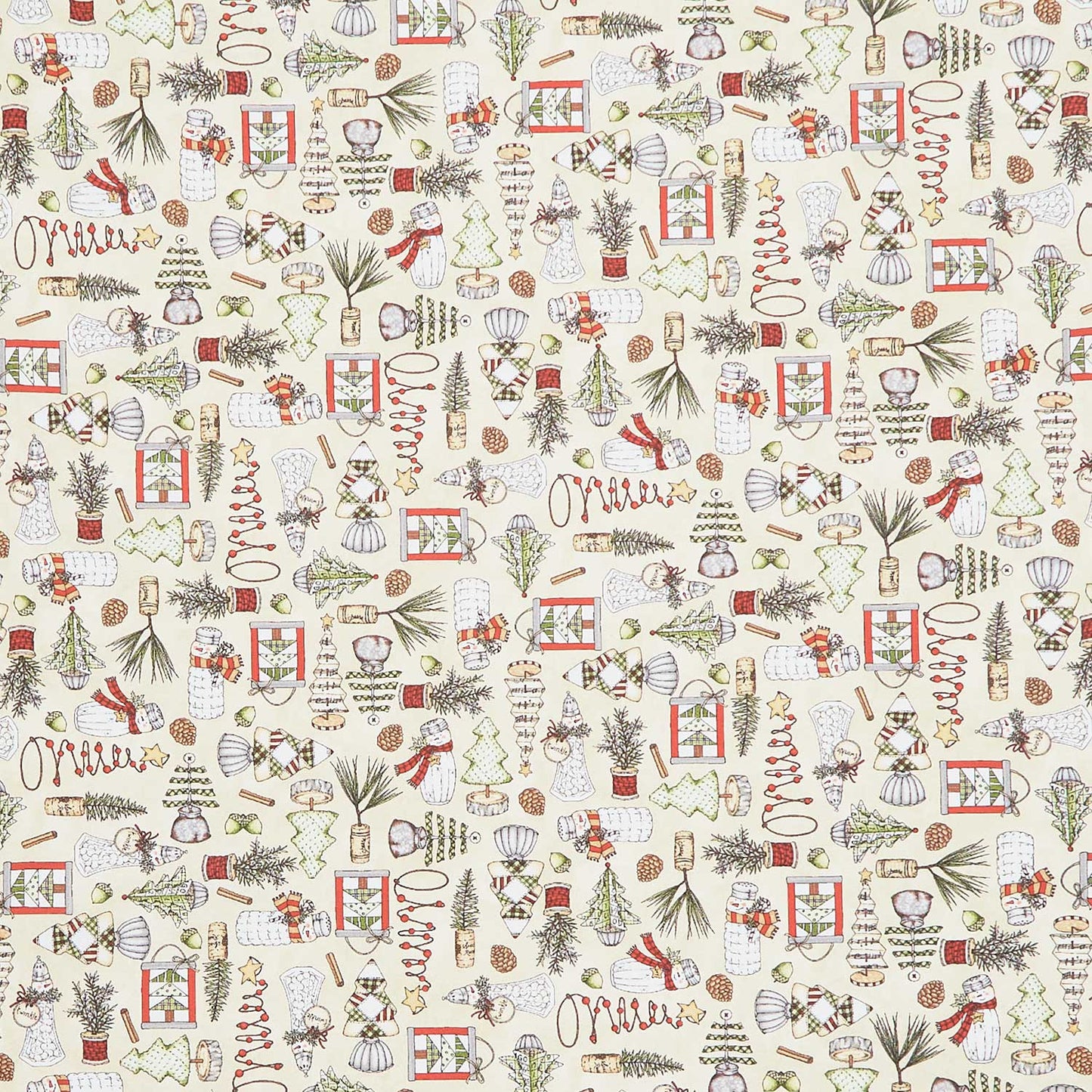 Homemade Holidays - Homemade Decorations Cream Yardage Primary Image