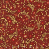 Winter's Grandeur 6 - Holiday Sparkles Crimson Metallic Yardage