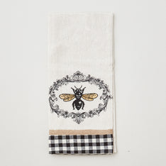 27 inch Cream Towel w/ Embroidered Bee Crest Primary Image