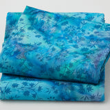 Brilliant Gems Batiks - Star Flowers Teal Cerulean 5 Yard Cut Primary Image