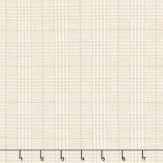 Farmhouse Flannels III - Box Check 108" Wide Backing Cream