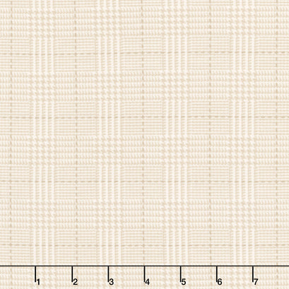 Farmhouse Flannels III - Box Check 108" Wide Backing Cream