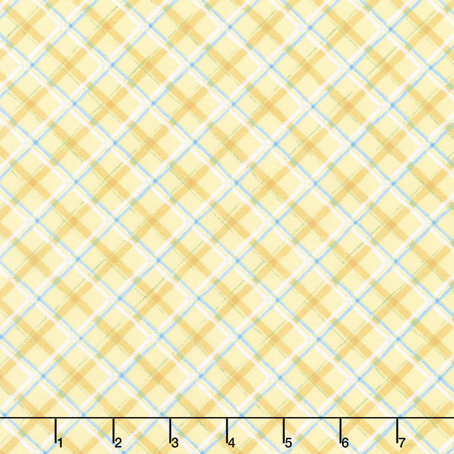 Gnome-Grown - Plaid Yellow Yardage