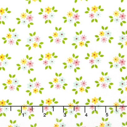 Garden Girl - Posies White Yardage