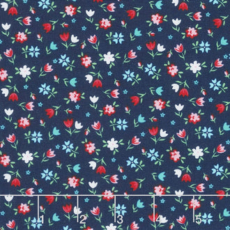 A Little Sweetness - Sweetness Floral Navy Yardage