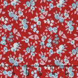 Linen and Lawn - Floral Red Cotton Lawn Yardage