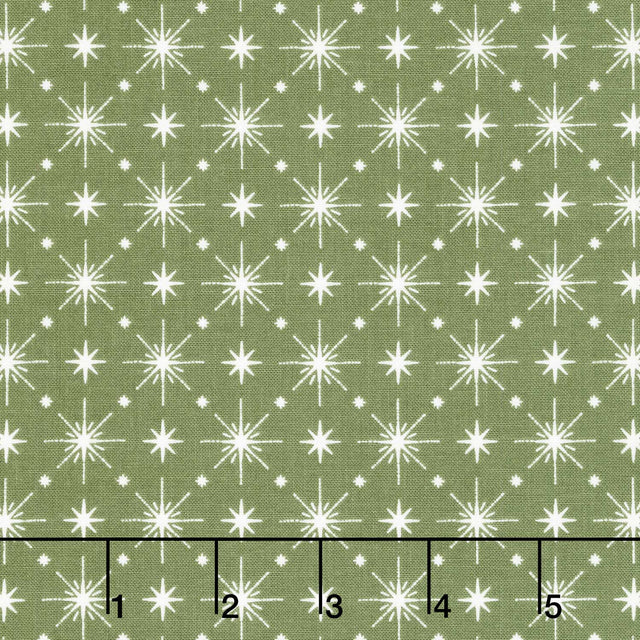 Christmas is in Town - Stars Green Yardage Primary Image