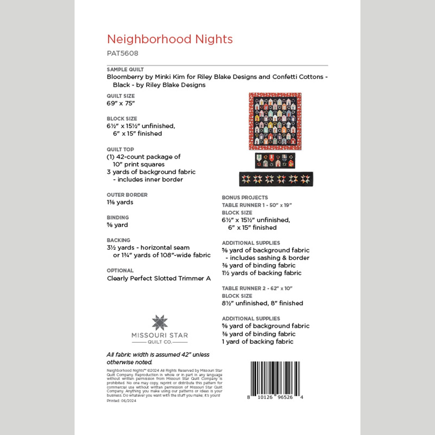 Neighborhood Nights Pattern by Missouri Star Alternative View #1