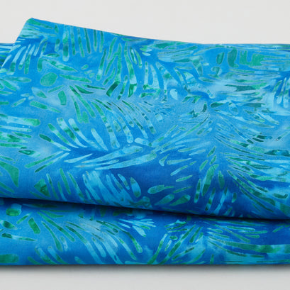 Brilliant Gems Batiks - Fronds Teal 2 Yard Cut