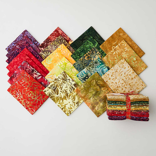 Rich, Dark Batiks store Fat Quarter Bundle (18 fat quarters)