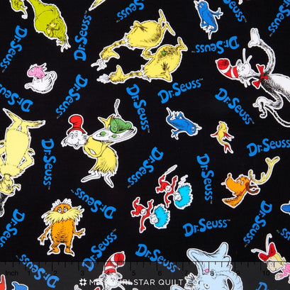 Celebrate Seuss! 4 - Character Toss Black Yardage