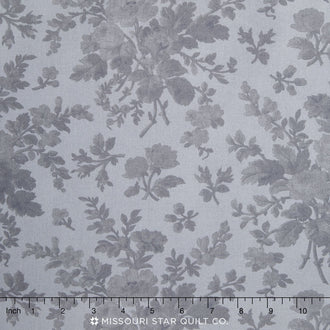 108" Quilt Back - Mono Floral Grey 108" Backing