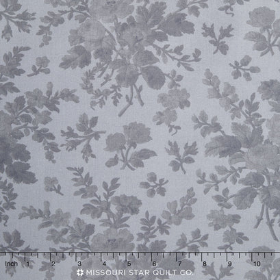 108" Quilt Back - Mono Floral Grey 108" Backing