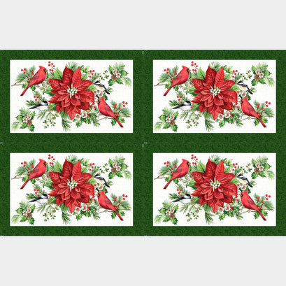 Yuletide Traditions - Holiday Placemat White Multi Panel