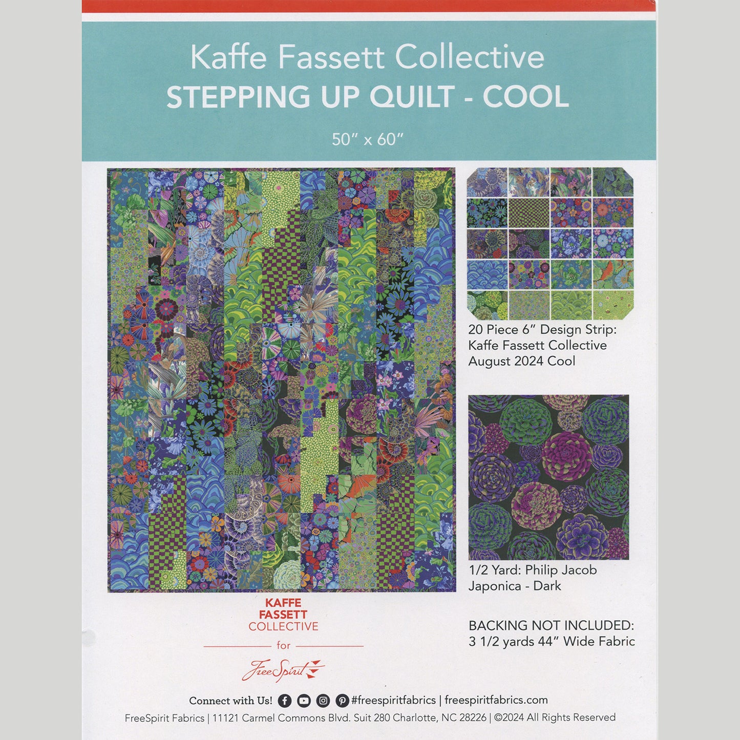 Kaffe Fassett Stepping Up Quilt Kit - Cool Alternative View #2