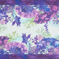 Oriental Gardens - Fan Border Stripe Purple Digitally Printed Yardage