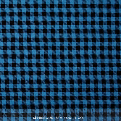 Burly Beavers - Plaid Denim Yardage