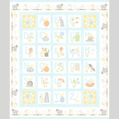 Little Chicks - Alphabet Aqua Flannel Panel