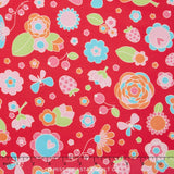 Flutterberry - Main Red Yardage