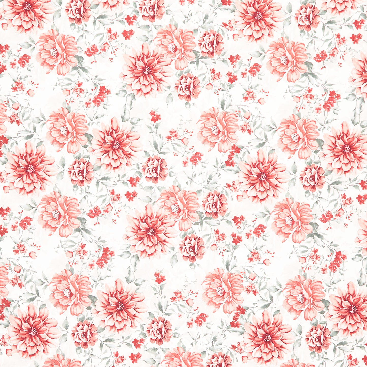 A Walk on the Prairie - Main Floral Cream Yardage Primary Image