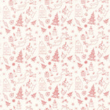 Christmas is in Town - Doodles Cream Yardage Primary Image