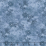 Where the Wind Blows - Mixed Media Blue Flannel Yardage