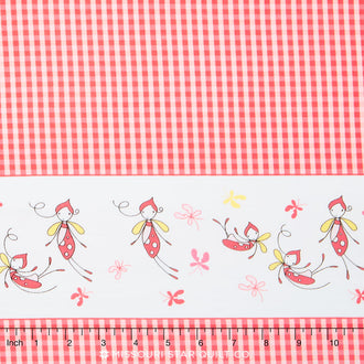 Butterfly Dance - Border Pink Yardage