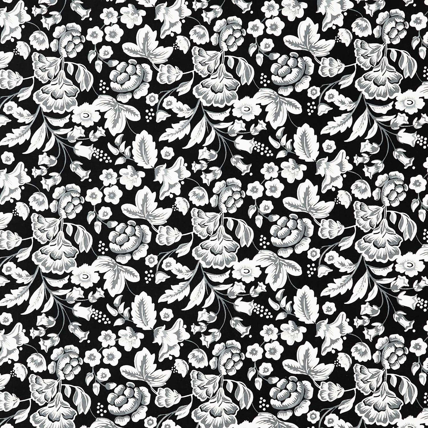 Midnight Meadow - Main Black Yardage