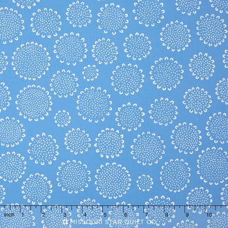 Blueberry Park - Cool Stratosphere Dotty Sunflowers Yardage