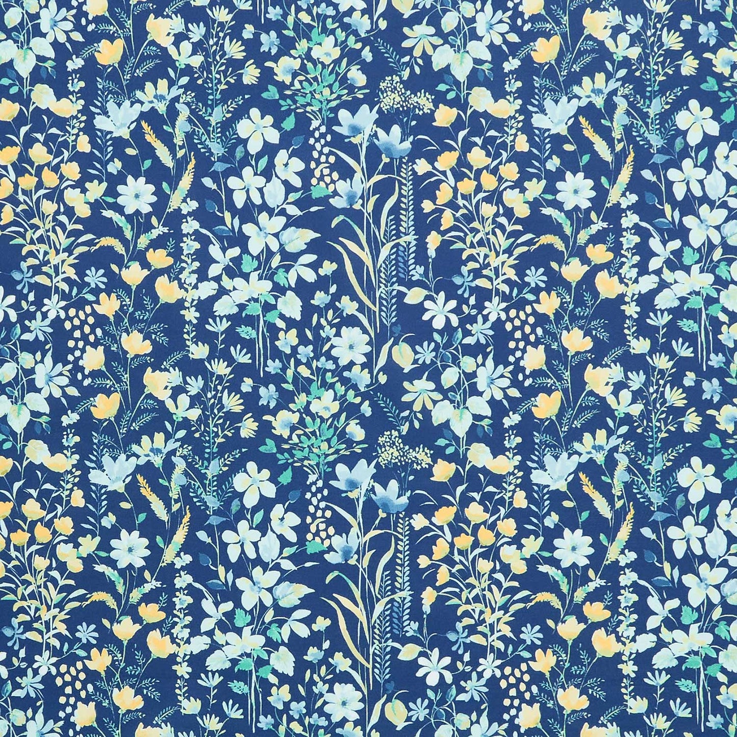 Buttercup (Windham) - Flower Garden Navy Yardage Primary Image