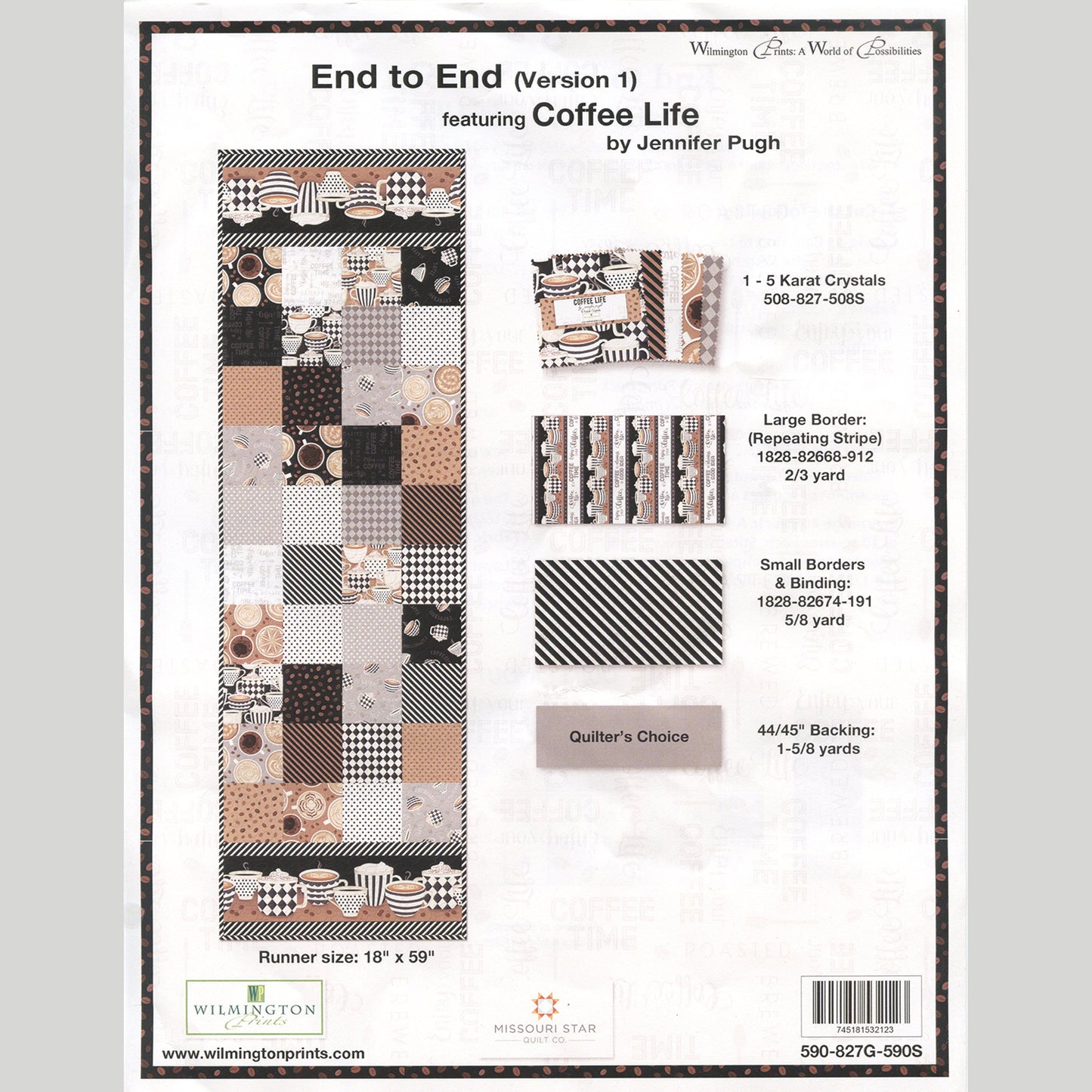 Coffee Life End to End Table Runner Kit Alternative View #2