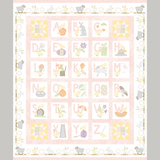 Little Chicks - Alphabet Pink Flannel Panel