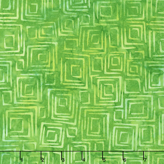 Artisan Batiks - Retro Metro Squares Lime Yardage