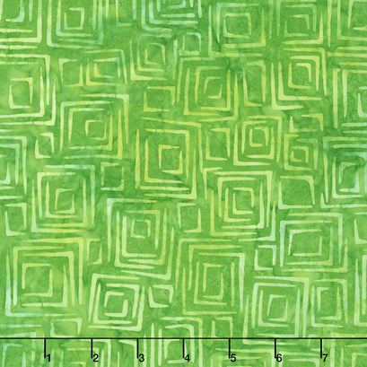 Artisan Batiks - Retro Metro Squares Lime Yardage