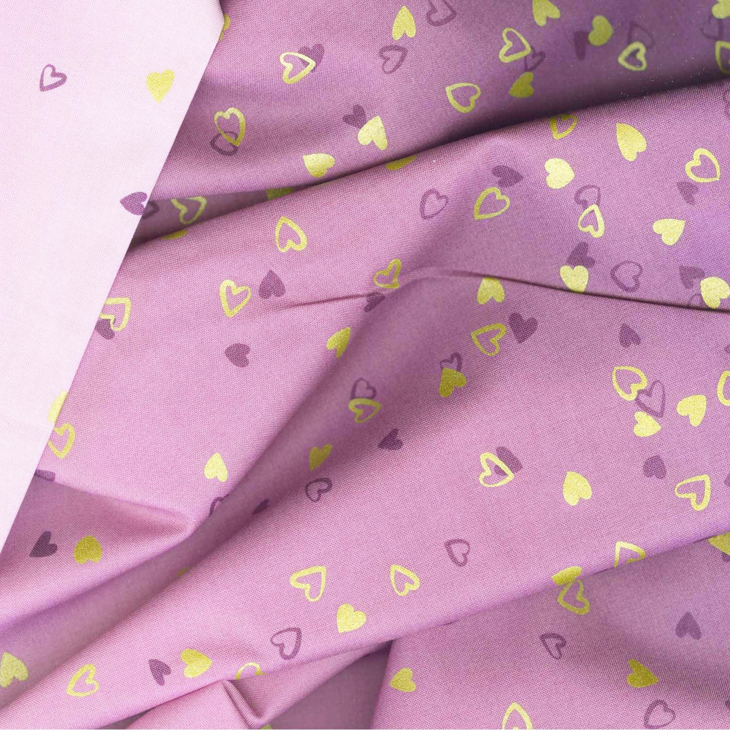 I Heart Ombre - Heart Ombre Mauve Metallic Yardage Alternative View #1