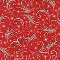 Winter's Grandeur 6 - Winter Sparkles Scarlet Metallic Yardage