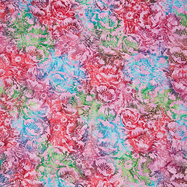 Artisan Batiks - Wild Poppies Petunia Yardage