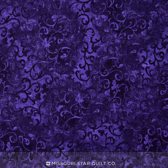 Wilmington Essentials - Amethyst Royale Scroll Dark Eggplant Yardage