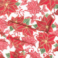 Holiday Flourish - Festive Finery Candy Cane Colorstory Poinsettias Candy Cane Metallic Yardage