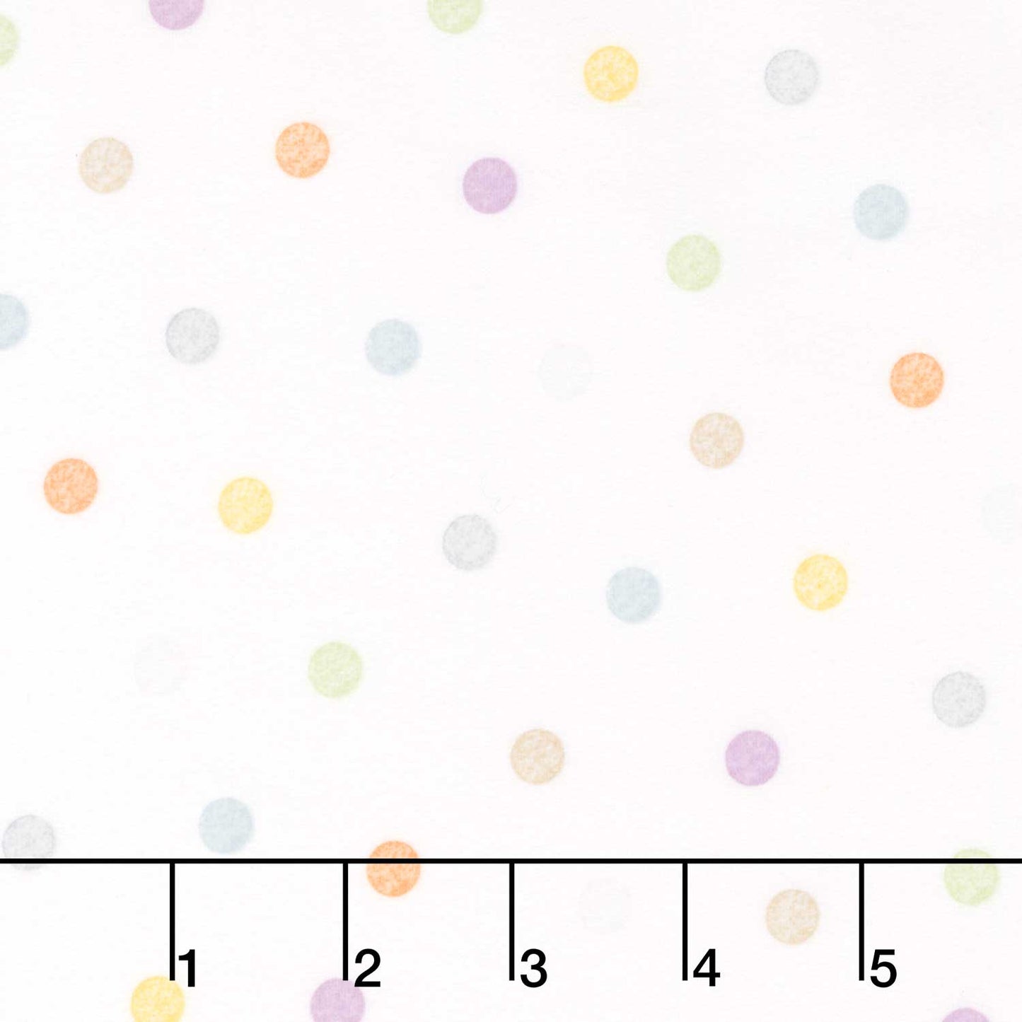 Little Chicks - Multi Dots White Flannel Yardage