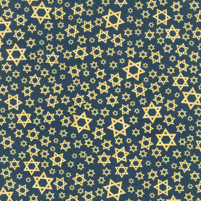 Hanukkah - Star Of David Navy Yardage Primary Image