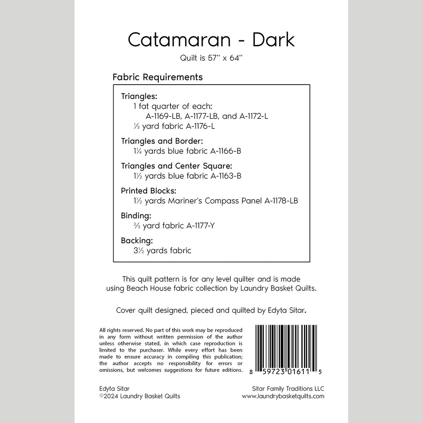 Catamaran - Dark Quilt Pattern Alternative View #1