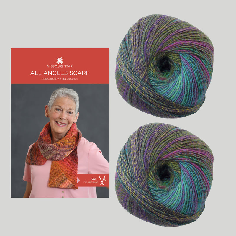 All Angles Scarf Knit Kit - Evening Jade Primary Image