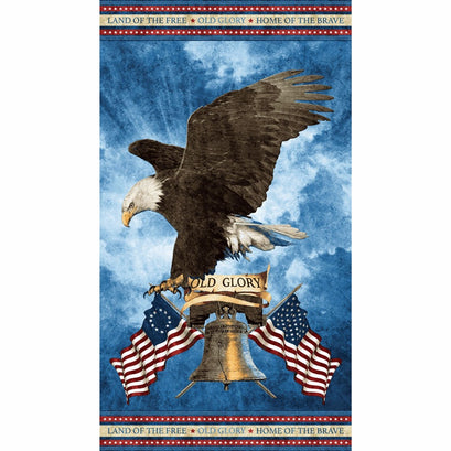 Stonehenge - Old Glory Stars & Stripes IV Old Glory Patriotic Blue Multi Panel