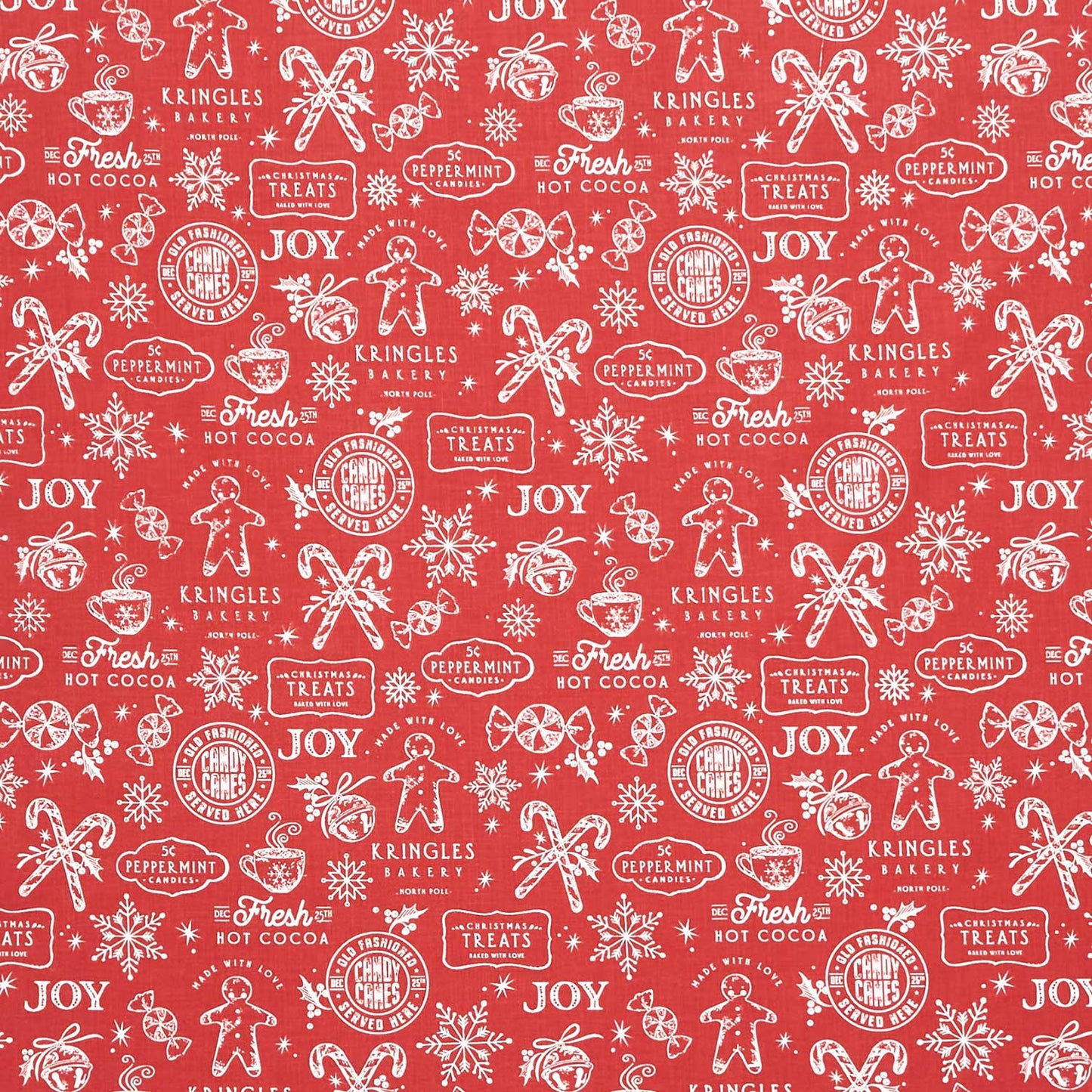 Merry Little Christmas - Treats Red Yardage Primary Image