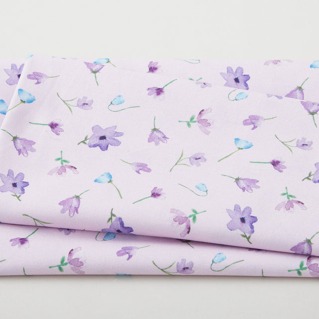 Dreaming of Tuscany - Watercolor Flowers Mauve 2 Yard Cut Primary Image