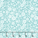 Happy Day - Happy Floral Aqua Yardage